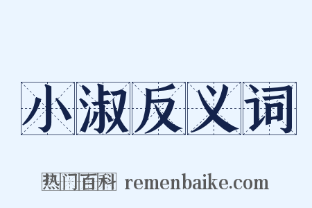 小淑反义词是什么意思的图片